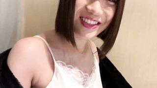 Japanese lovers having sex into bunny women cosplay. The shaking