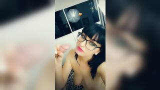 Blowing long Cock, feel so perfect