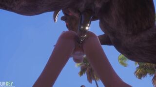 Minotaur inseminates 3 beauties | Long Penis Monster | 3D