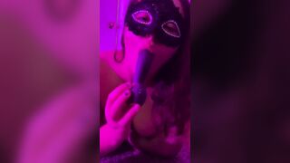 Chubby Masked Sub Masturbates Before Master Gets Home