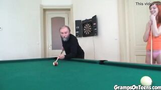 Ginger 18 fucks gramps penis after fellatio