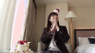 Japanese 19 yo with natural melons squirt many times. Cummed and
