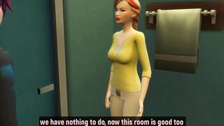Milf has to share the bed with her son at