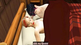 Milf has to share the bed with her son at