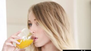 Gorgeous blonde chaturbate takes off her hot underwear and masturbates