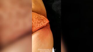 Piss play inside a lacy g-string