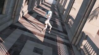 【MMD R-19 year old SEX DANCE】HAKU SENSUAL MASTURBA HUGE DICK DANCES AND RESIVE HUGE FUCKセクシーな女の子[MMD]
