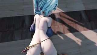 【MMD R-19 year old SEX DANCE】HAKU SENSUAL MASTURBA HUGE DICK DANCES AND RESIVE HUGE FUCKセクシーな女の子[MMD]