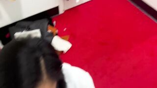 Melody Frost | Risky fellatio into dressing room PT.one *Cumshot*
