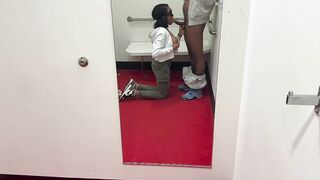 Melody Frost | Risky fellatio into dressing room PT.one *Cumshot*