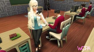 ⭐WOPA - THE PROFESSOR BETRAYS HER HUBBY WITH SCHOOLGIRL. [3D PORN]