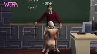 ⭐WOPA - THE PROFESSOR BETRAYS HER HUBBY WITH SCHOOLGIRL. [3D PORN]