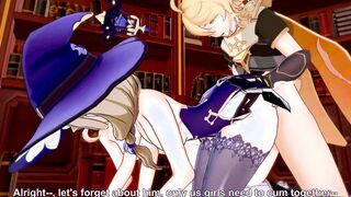 Genshin impact / Cartoon / 3d - Lisa & Jean 3some
