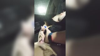 Quick Squirting Orgasm While I Wait inside the Vehicle