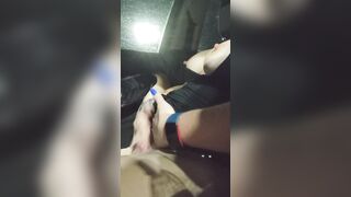 Quick Squirting Orgasm While I Wait inside the Vehicle