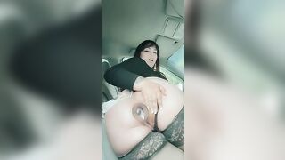 Cum push out into the parking lot