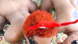 babe African and Khalessi sixty nine FFM 3 Way, Freaky Creamy Tribbing