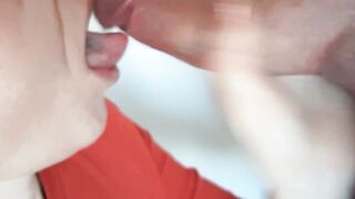 Voluptuous fellatio and cum inside mouth