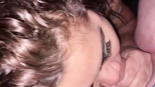 Long boobs Hispanic fucks and blows off two men!!!cummed facial