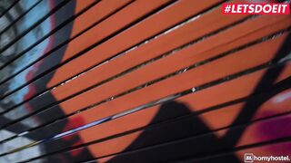 HORNYHOSTEL - Long Boobies Katarina Rina Caught By Security Guard Masturbating - LETSDOEIT