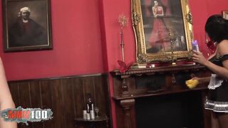 two Cutie little maids Jasmine Lay and India banged! rough