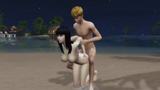 Hinata Banged on the beach