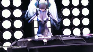 [MMD] BaseDownLow Sona DJ Hot Striptease 4K 60FPS League of Legends