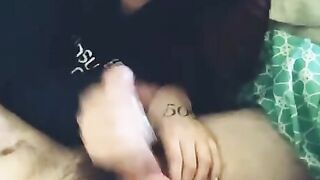 babe fiance blows on my dick for breakfast