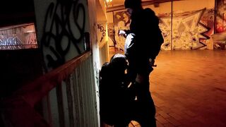 The obedient skank ex-wife blows penis into the underpass part two