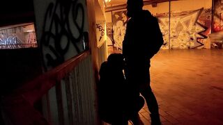 The obedient skank ex-wife blows penis into the underpass part two