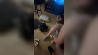 Hispanic Wifey Spitroasted with a homeless bro