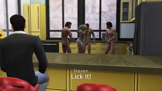 Mega Sims- Wifey pays second payment to Mafia, and cuckhold hubby watches (Sims four)