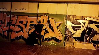 The obedient skank wifey blows penis inside the underpass part one