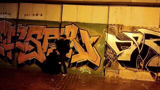 The obedient skank wifey blows penis inside the underpass part one