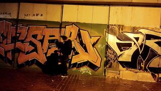 The obedient skank wifey blows penis inside the underpass part one