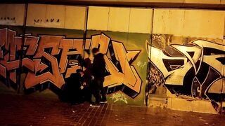 The obedient skank wifey blows penis inside the underpass part one