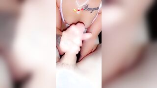 Young Cutie fiance jerking cock