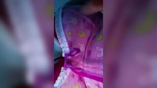 Sucking Off huge clouds on my huge titles well Daddy watches rubs his long penis giving me a cloudy load
