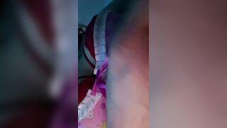 Sucking Off huge clouds on my huge titles well Daddy watches rubs his long penis giving me a cloudy load