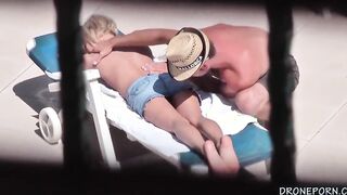 Naked girls fucks at swimming pool