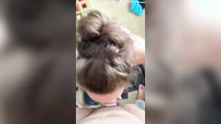 Blow job with creamy facial