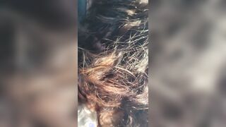 Road blowjob Cutie small skank blowing cock on a road trip