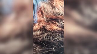 Road blowjob Cutie small skank blowing cock on a road trip
