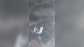 Road blowjob Cutie small skank blowing cock on a road trip