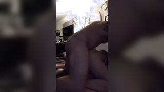 Ericka wears her student skirt and Daddy makes her orgasm, while he give her a cumshot