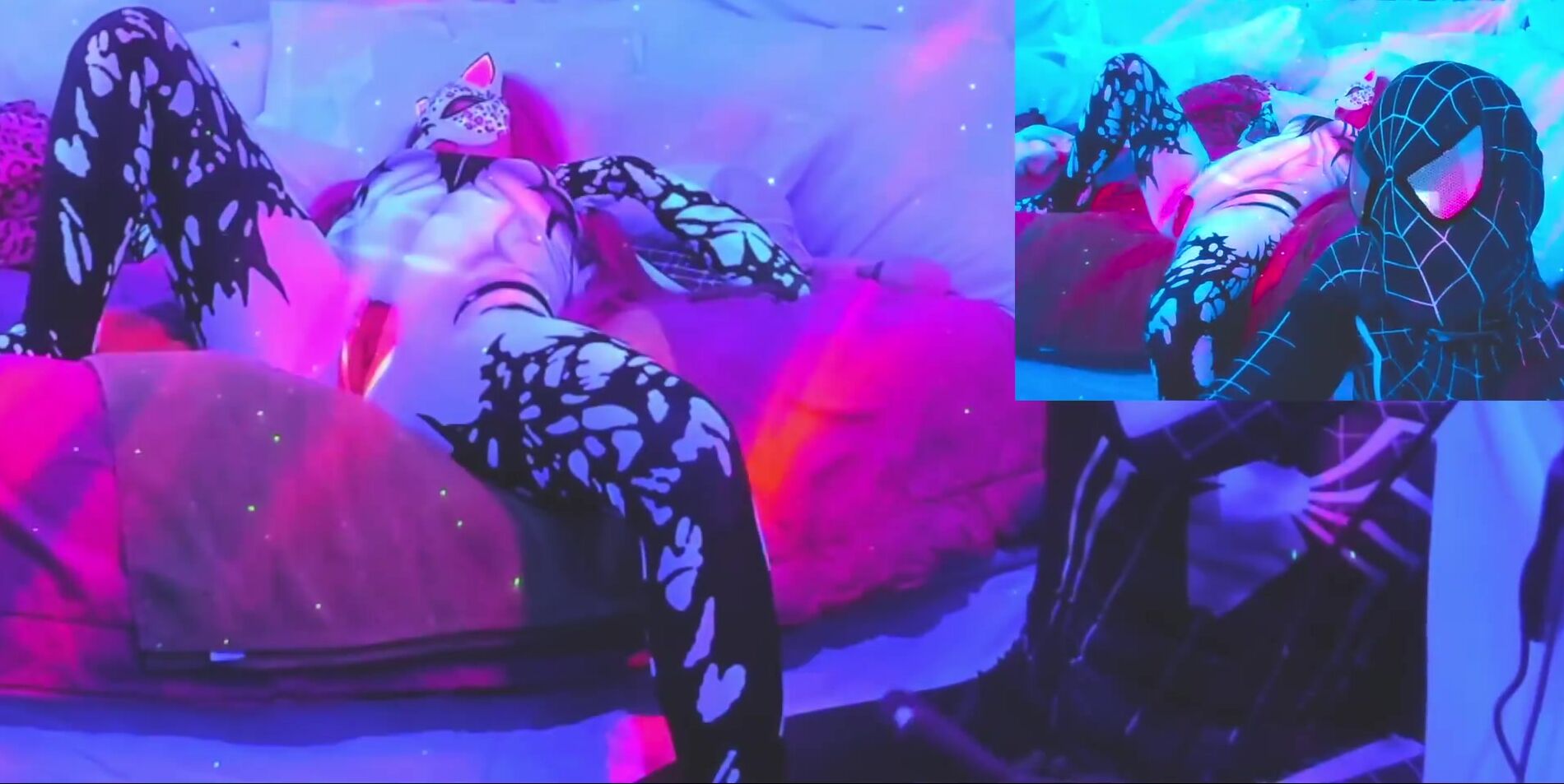 Neon Kitty SQUIRTS all over Spiderman and camera @ 7:20 mark