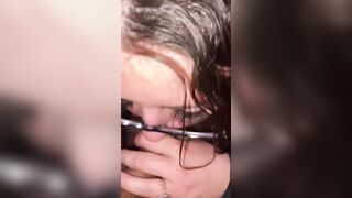 Giving neighbors quick blow Job
