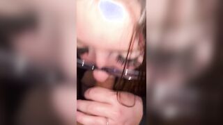 Giving neighbors quick blow Job