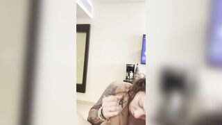 Blow job cum inside my mouth