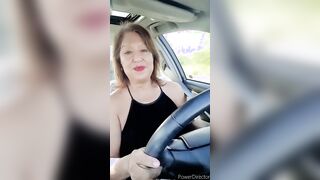 Unshaved twat pee pissing inside a outdoor parking lot! Older Hispanic grandmother